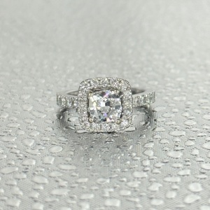  Lab Grown 2.00 ctw. Eng. Ring 1.00ct. Center Stone, Size 4 1/2