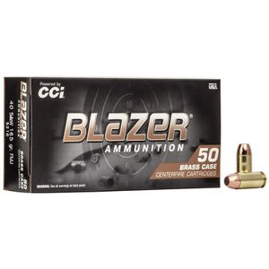 CCI Blazer .40cal Brass Case 50rds 165 gr. FMJ