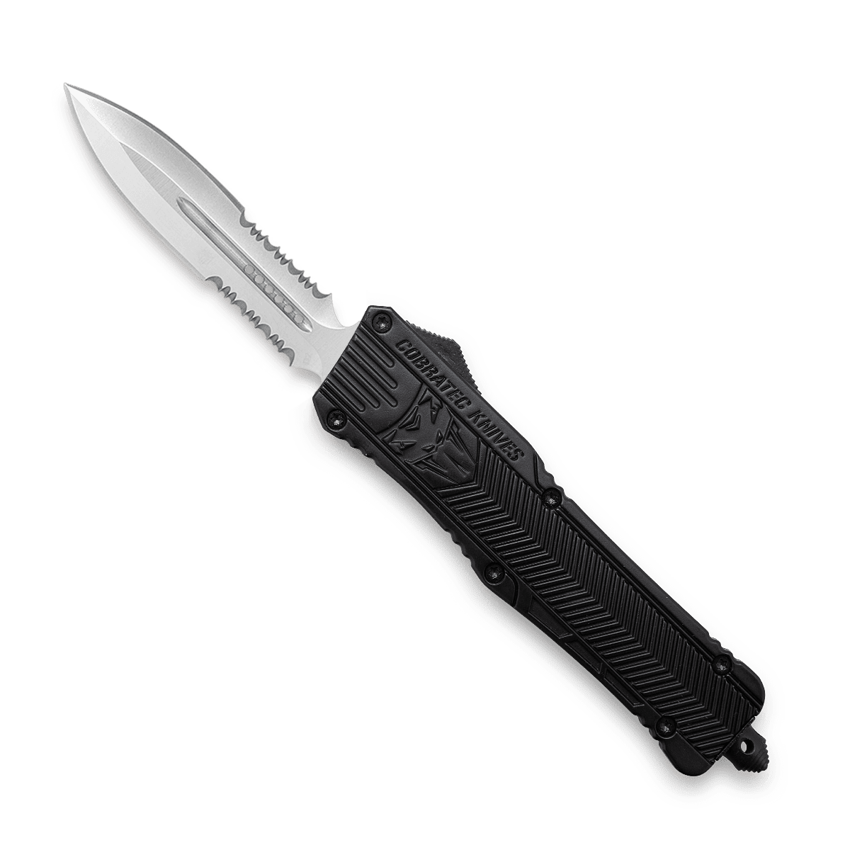 CobraTec Large CTK-1 Black Dagger 2-side Serrated